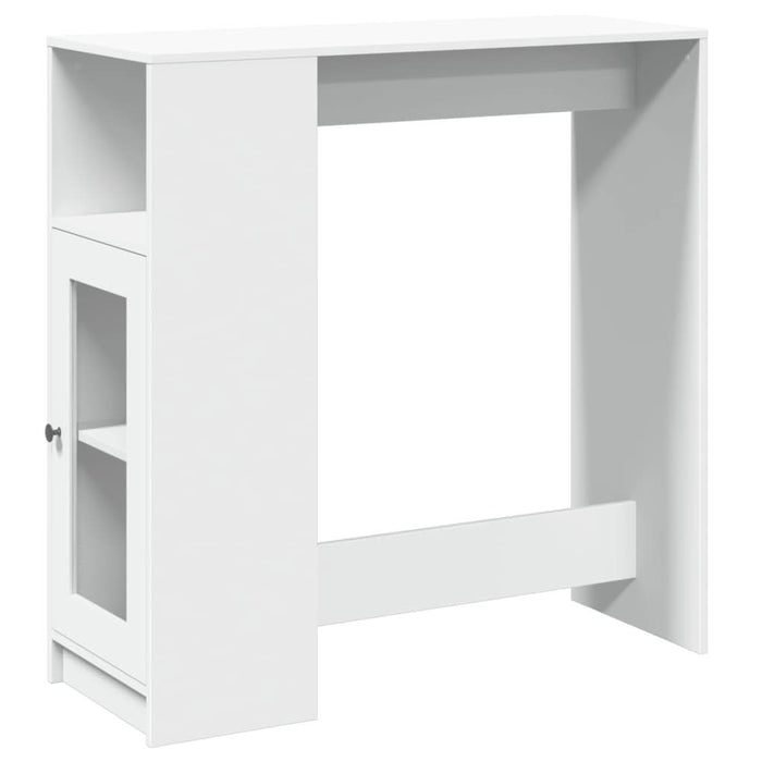 Masă de bar cu rafturi, alb, 101x40x103,5 cm, lemn prelucrat - WALTI WALTI