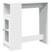 Masă de bar cu rafturi, alb, 101x40x103,5 cm, lemn prelucrat - WALTI WALTI