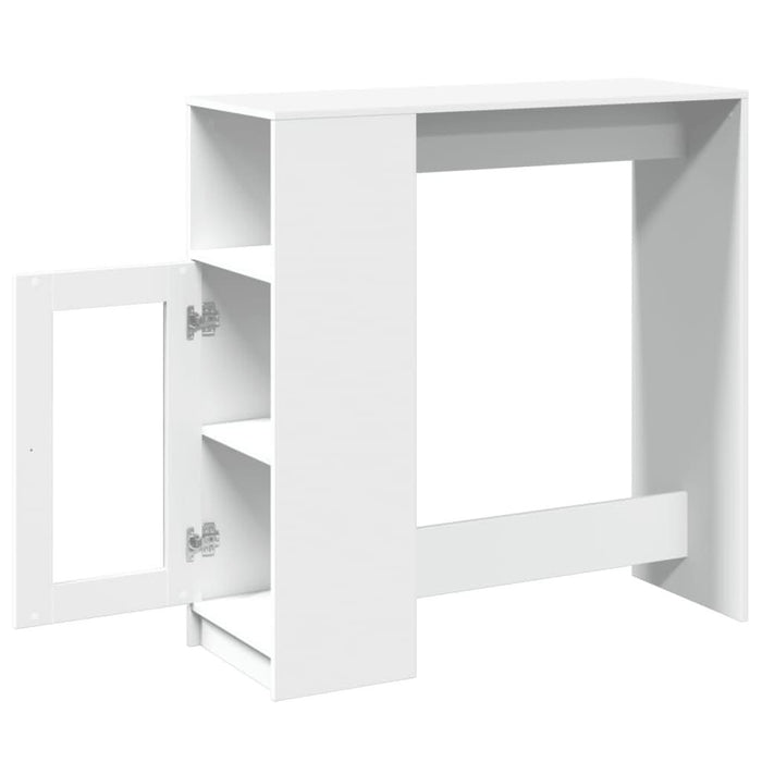 Masă de bar cu rafturi, alb, 101x40x103,5 cm, lemn prelucrat - WALTI WALTI