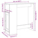Masă de bar cu rafturi, alb, 101x40x103,5 cm, lemn prelucrat - WALTI WALTI