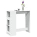 Masă de bar cu rafturi, alb, 101x40x103,5 cm, lemn prelucrat - WALTI WALTI