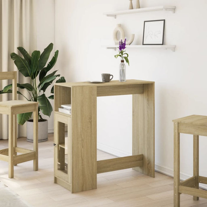 Masă bar cu rafturi stejar sonoma 101x40x103,5cm lemn prelucrat - WALTI WALTI