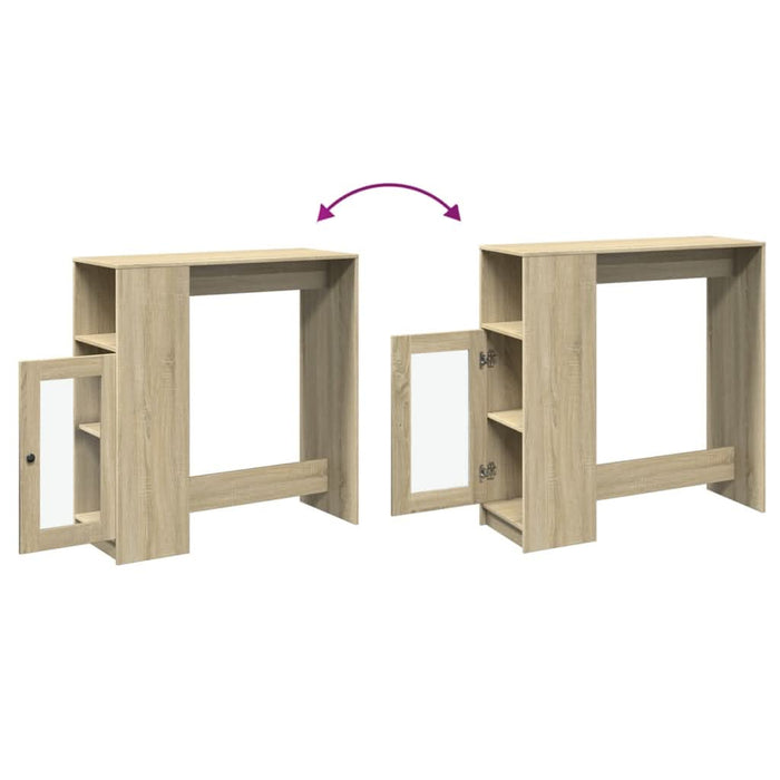 Masă bar cu rafturi stejar sonoma 101x40x103,5cm lemn prelucrat - WALTI WALTI