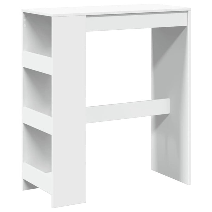 Masă de bar cu rafturi, alb, 90x40x103,5 cm, lemn prelucrat - WALTI WALTI