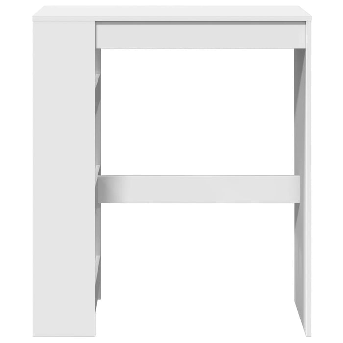 Masă de bar cu rafturi, alb, 90x40x103,5 cm, lemn prelucrat - WALTI WALTI