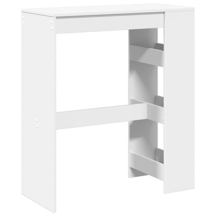 Masă de bar cu rafturi, alb, 90x40x103,5 cm, lemn prelucrat - WALTI WALTI