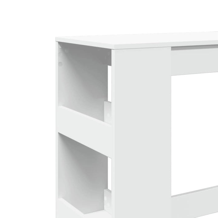 Masă de bar cu rafturi, alb, 90x40x103,5 cm, lemn prelucrat - WALTI WALTI
