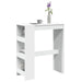 Masă de bar cu rafturi, alb, 90x40x103,5 cm, lemn prelucrat - WALTI WALTI