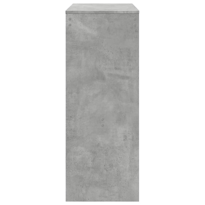 Masă de bar cu rafturi gri beton 90x40x103,5 cm lemn prelucrat WALTI