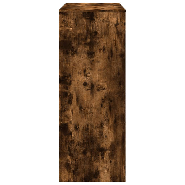 Masă de bar cu rafturi, stejar fumuriu, 90x40x103,5 cm, lemn WALTI