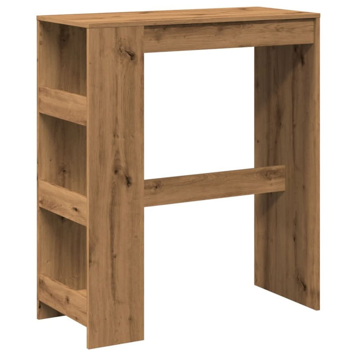 Masă bar cu rafturi, stejar artizanal, 90x40x103,5 cm, lemn - WALTI WALTI