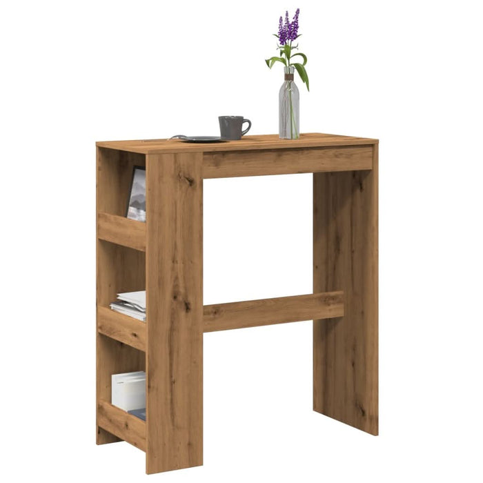 Masă bar cu rafturi, stejar artizanal, 90x40x103,5 cm, lemn - WALTI WALTI