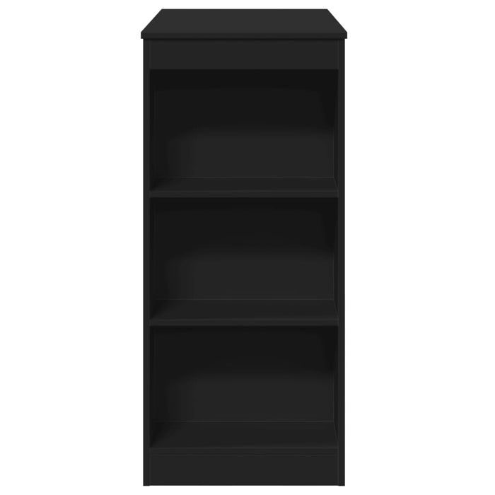 Masă de bar cu rafturi, negru, 95x47x103,5 cm, lemn prelucrat WALTI