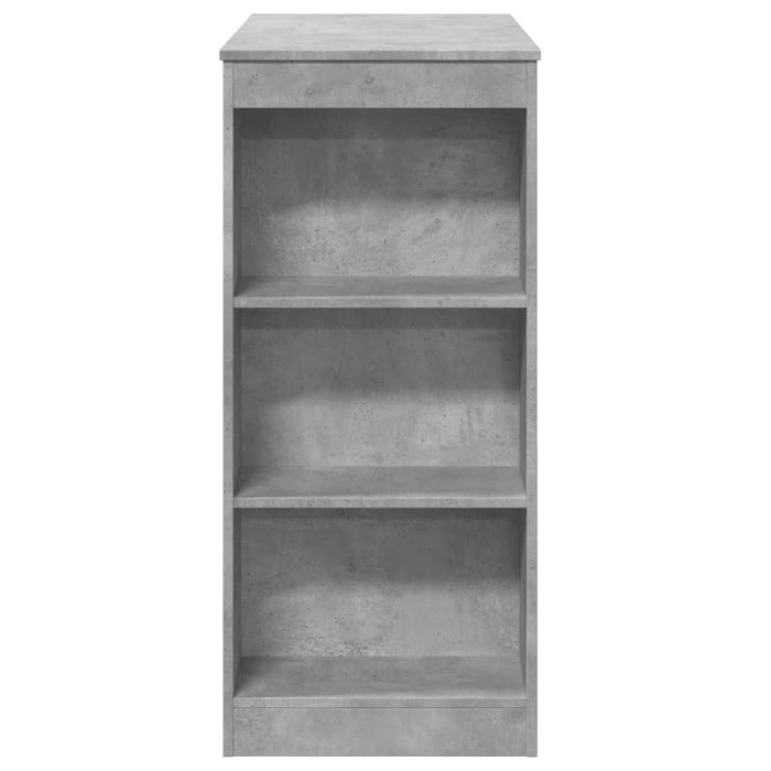 Masă de bar cu rafturi gri beton 95x47x103,5 cm lemn prelucrat WALTI