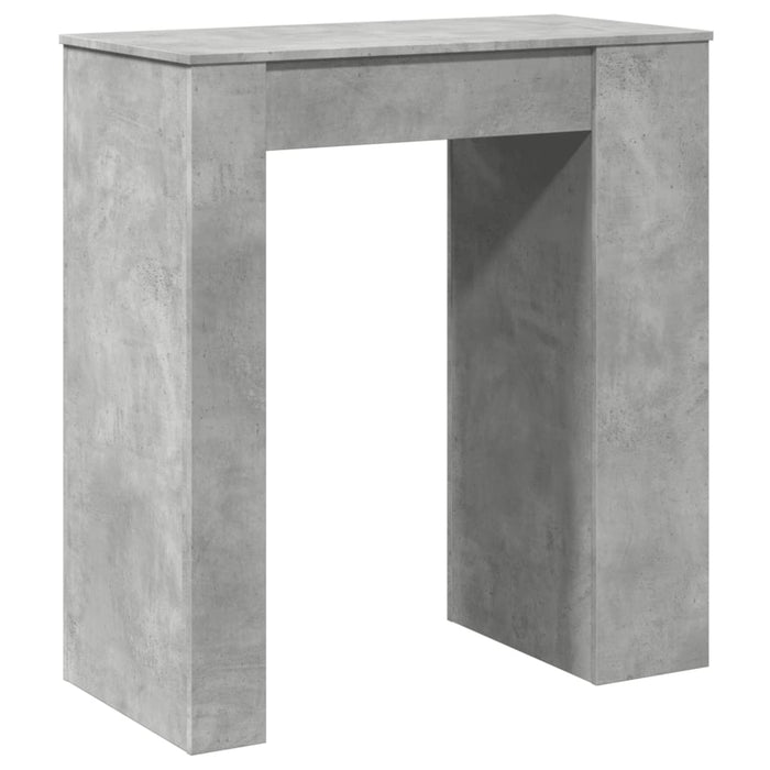 Masă de bar cu rafturi gri beton 95x47x103,5 cm lemn prelucrat WALTI