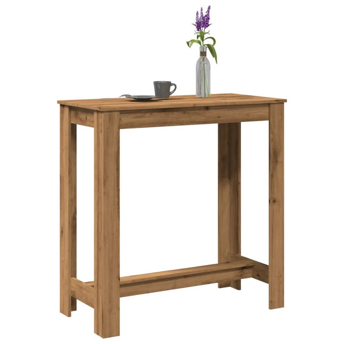 Masă de bar, stejar artizanal, 102x50x103,5 cm, lemn prelucrat - WALTI WALTI