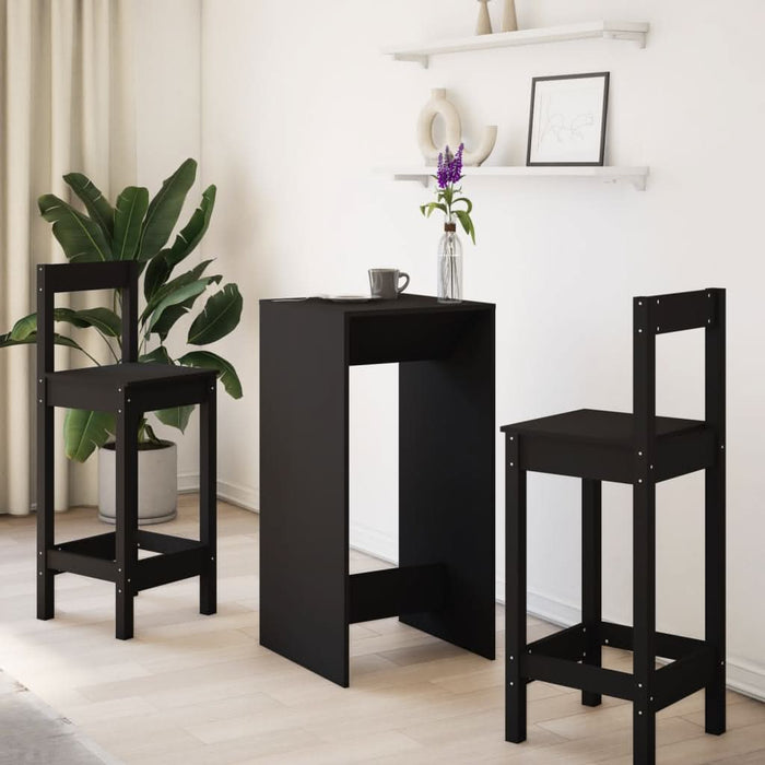 Masă bar, negru, 51x50x103,5 cm, lemn prelucrat - WALTI WALTI