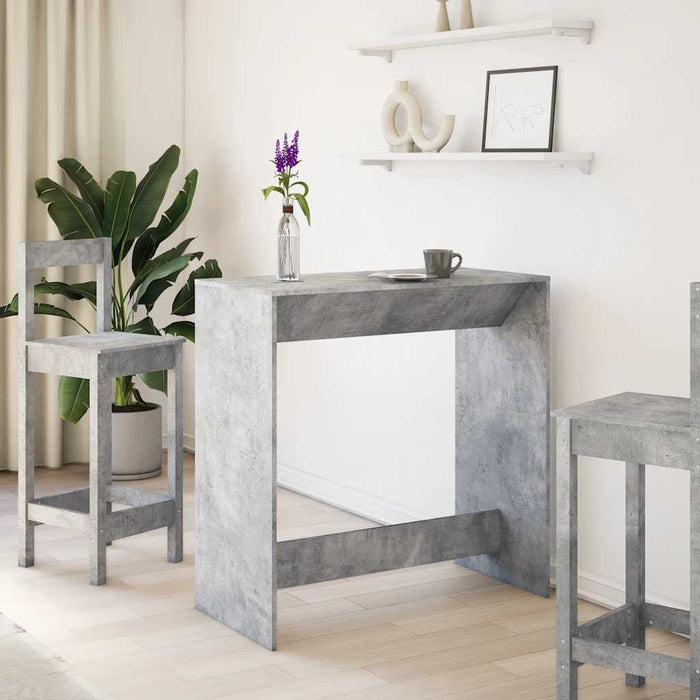 Masă de bar, gri beton, 102x50x103,5 cm, lemn prelucrat - WALTI WALTI