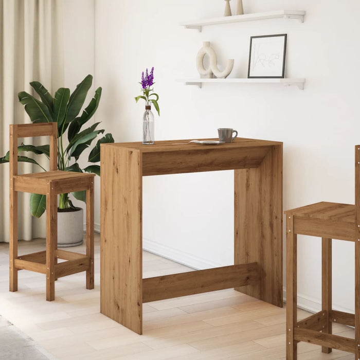 Masă de bar, stejar artizanal, 102x50x103,5 cm, lemn prelucrat - WALTI WALTI