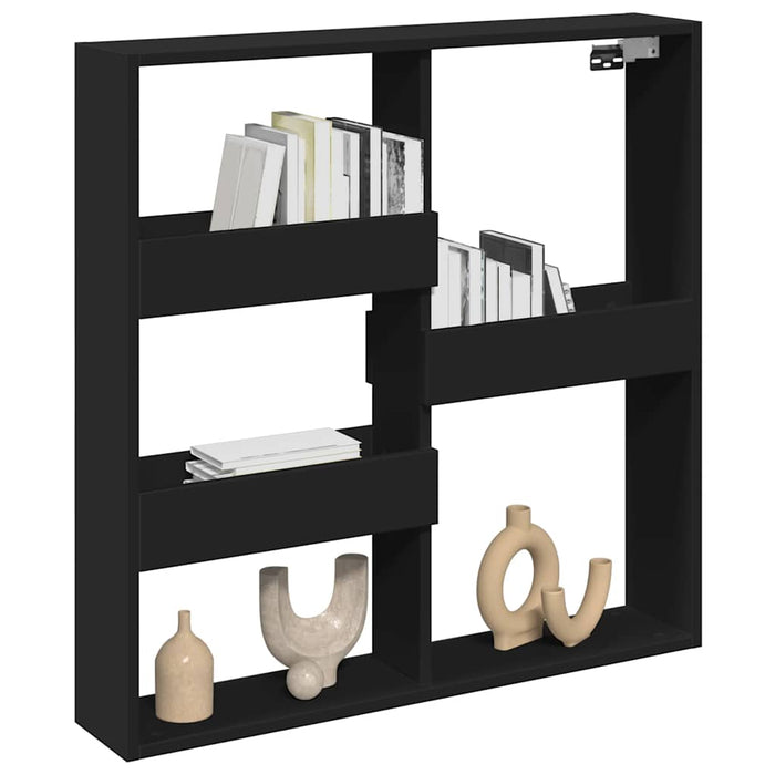 Dulap de perete, negru, 80x15x80 cm, lemn prelucrat - WALTI WALTI