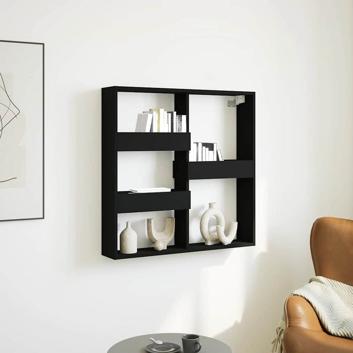 Dulap de perete, negru, 80x15x80 cm, lemn prelucrat - WALTI WALTI