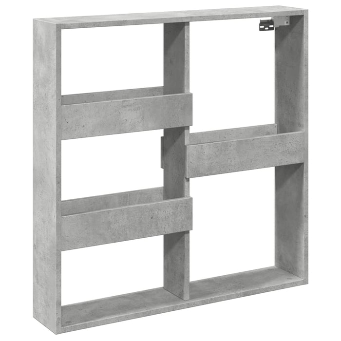 Dulap de perete, gri beton, 80x15x80 cm, lemn prelucrat - WALTI WALTI