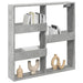 Dulap de perete, gri beton, 80x15x80 cm, lemn prelucrat - WALTI WALTI