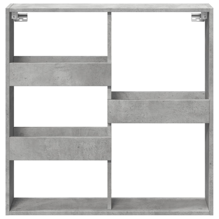 Dulap de perete, gri beton, 80x15x80 cm, lemn prelucrat - WALTI WALTI