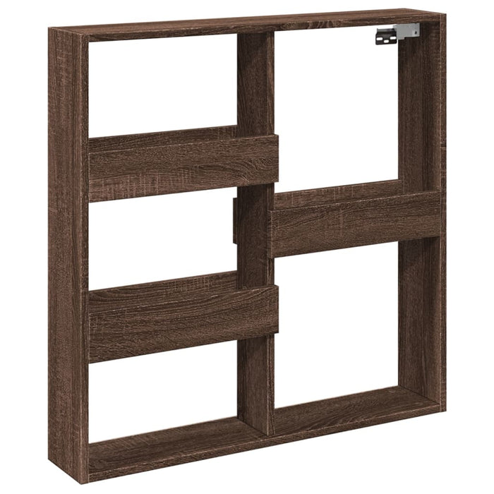 Dulap de perete, stejar maro, 80x15x80 cm, lemn prelucrat - WALTI WALTI