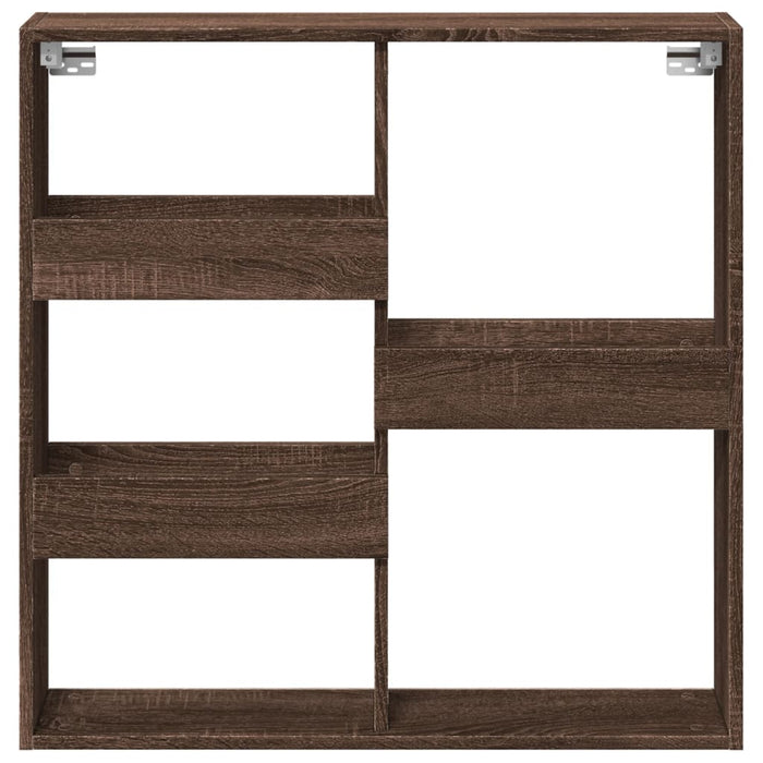 Dulap de perete, stejar maro, 80x15x80 cm, lemn prelucrat - WALTI WALTI