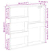 Dulap de perete, stejar maro, 80x15x80 cm, lemn prelucrat - WALTI WALTI