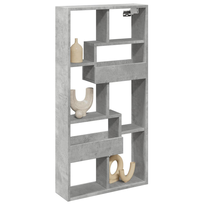 Dulap de perete, gri beton, 50x15x100 cm, lemn prelucrat - WALTI WALTI