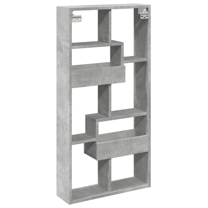 Dulap de perete, gri beton, 50x15x100 cm, lemn prelucrat - WALTI WALTI