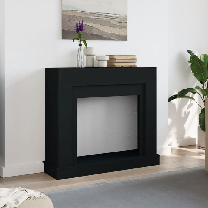 Mască de șemineu, negru, 100x30x87,5 cm, lemn prelucrat - WALTI WALTI