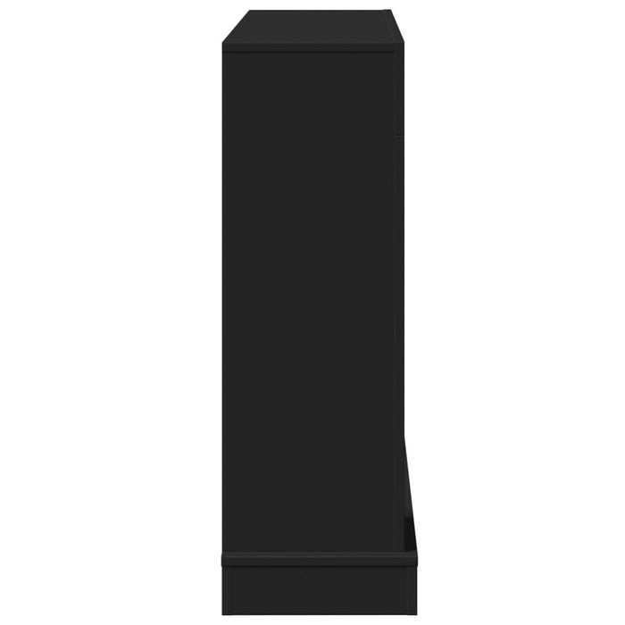Mască de șemineu, negru, 100x30x87,5 cm, lemn prelucrat - WALTI WALTI