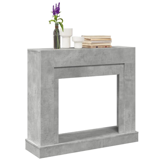 Mască de șemineu, gri beton, 100x30x87,5 cm, lemn prelucrat - WALTI WALTI