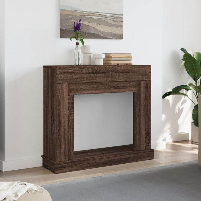 Mască de șemineu, stejar maro, 100x30x87,5 cm, lemn prelucrat - WALTI WALTI