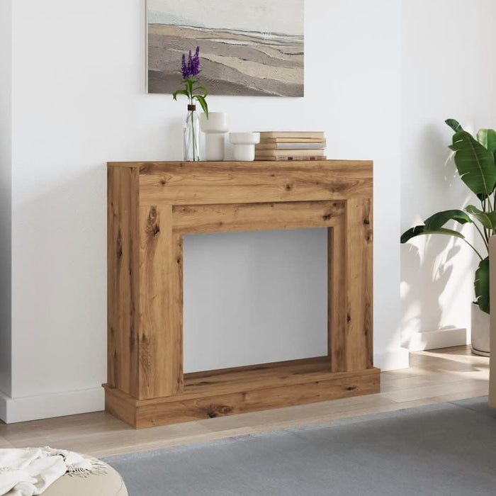 Mască șemineu, stejar artizanal, 100x30x87,5 cm, lemn prelucrat - WALTI WALTI