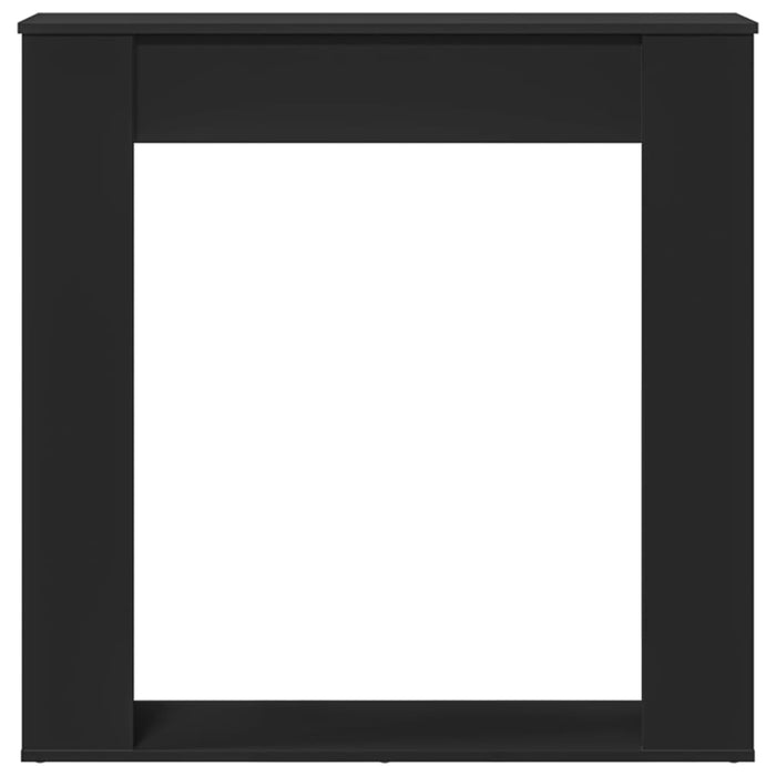 Mască de șemineu, negru, 100x20x100 cm, lemn prelucrat - WALTI WALTI