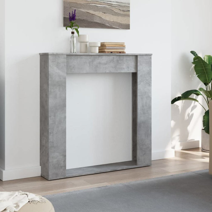 Mască de șemineu, gri beton, 100x20x100 cm, lemn prelucrat - WALTI WALTI