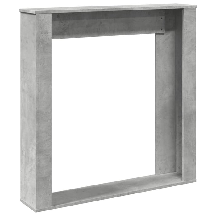 Mască de șemineu, gri beton, 100x20x100 cm, lemn prelucrat - WALTI WALTI