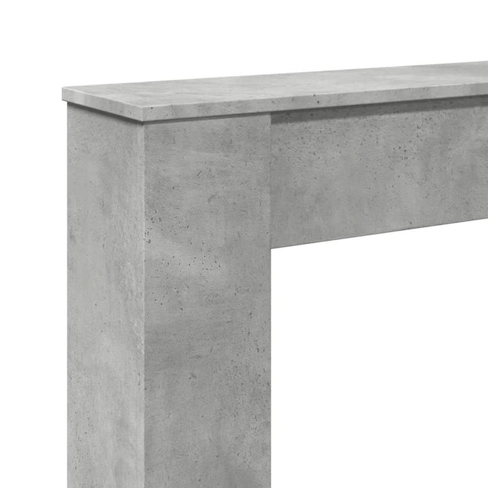 Mască de șemineu, gri beton, 100x20x100 cm, lemn prelucrat - WALTI WALTI