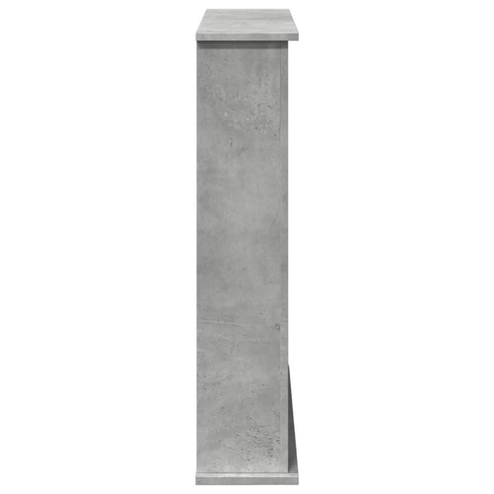 Mască de șemineu, gri beton, 75x20x87,5 cm, lemn prelucrat - WALTI WALTI