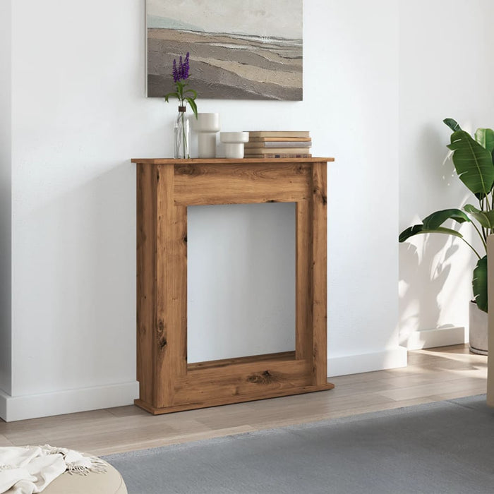 Mască șemineu, stejar artizanal, 75x20x87,5 cm, lemn prelucrat - WALTI WALTI