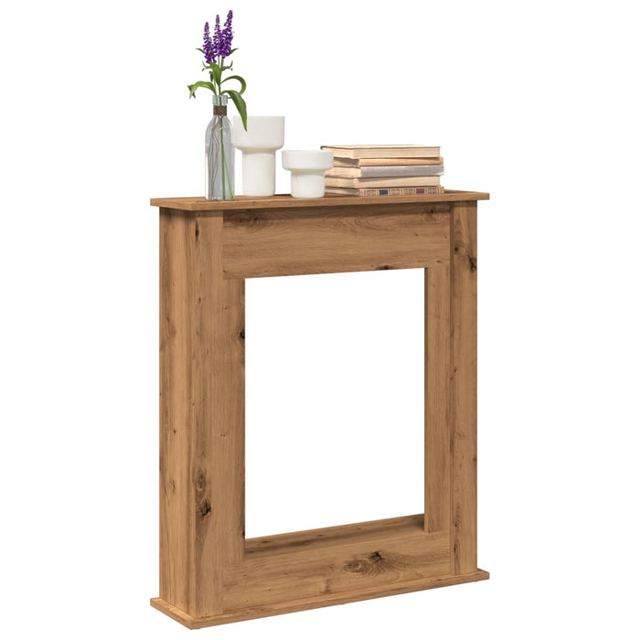 Mască șemineu, stejar artizanal, 75x20x87,5 cm, lemn prelucrat - WALTI WALTI