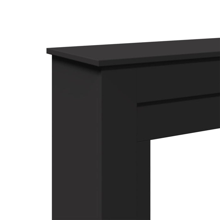 Mască de șemineu, negru, 90x30x90 cm, lemn prelucrat - WALTI WALTI