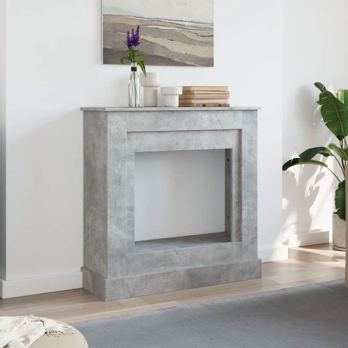 Mască de șemineu, gri beton, 90x30x90 cm, lemn prelucrat - WALTI WALTI