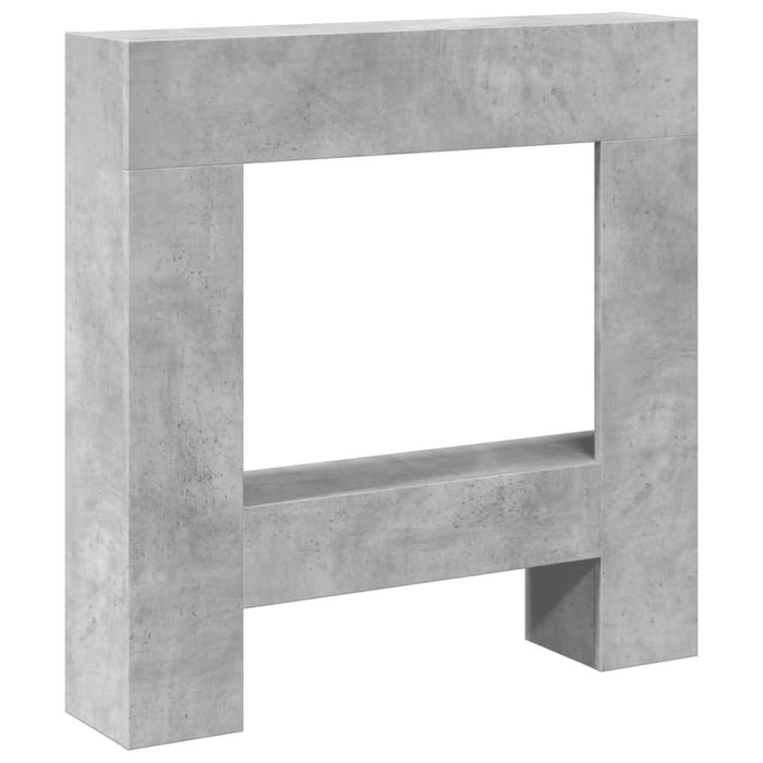 Mască de șemineu, gri beton, 81x18x82 cm, lemn prelucrat - WALTI WALTI
