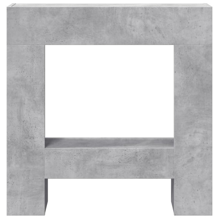 Mască de șemineu, gri beton, 81x18x82 cm, lemn prelucrat - WALTI WALTI