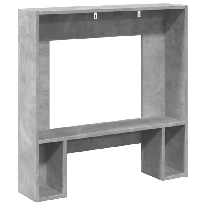 Mască de șemineu, gri beton, 81x18x82 cm, lemn prelucrat - WALTI WALTI
